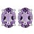 Brinco Ametista Lavanda Oval de Prata 925 - Imagem 1