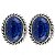 Brinco Lápis Lazuli Oval de Prata 925 - Imagem 1