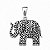 Pingente Elefante de Prata 925 - Imagem 1