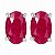 Brinco Rubi Oval de Prata 925 - Imagem 1