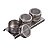 Porta Condimento Inox Magnético – 3 potes com Imã - Imagem 1