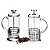 Cafeteira Francesa Prensa Cremeira Café de Inox e Vidro 350 Ml - Imagem 3