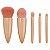 Conjunto Estojo Kit Pincel De Maquiagem Com Espelho - Imagem 3