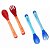 Kit Colher Garfo Silicone Termossensivel Bebê Introdução Alimentar - Imagem 1