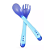 Kit Colher Garfo Silicone Termossensivel Bebê Introdução Alimentar - Imagem 5
