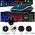 Kit Teclado + Mouse Iluminado LED RGB Semi Mecânico BKG 550 2400 DPI - Imagem 4
