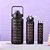 Kit Garrafa Motivacional Squeeze Cor Preto- 03 Peças - Imagem 1