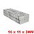 Imã De Neodímio Bloco 16mm x 11mm x 3mm - N42 - Imagem 4