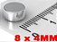 Imã De Neodímio Disco 8mm x 4mm - N42 - Imagem 2