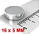 Imã De Neodímio Disco 16mm X 5mm - N42 - Imagem 2