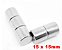 Imã De Neodímio Cilindro 15mm x 15mm - N42 - Imagem 2