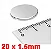 Imã De Neodímio Disco 20mm x 1,5mm - N42 - Imagem 2