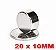 Imã De Neodímio Disco 20mm x 10mm - N42 - Imagem 2