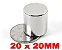 Imã De Neodímio Cilindro 20mm x 20mm - N42 - Imagem 2