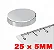 Imã De Neodímio Disco 25mm x 5mm - N42 - Imagem 2