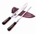 Faca Personalizada Inox 8" Cabo Chifre Mad. c/ Chaira Bainha - Imagem 1