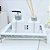 Kit lavabo branco com prata - Imagem 1