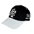 BONÉ GRAU E CORTE 244 - PRETO ABA BRANCA *fecho de plástico* - Imagem 1