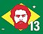 Bandeirinha de Carro Lula Brasil - Imagem 2
