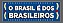 Adesivo Horizontal Brasil dos Brasileiros - 30cmx 10cm - Imagem 1
