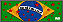 Adesivo Horizontal Brasil Estrelado - 30cm x 10cm - Imagem 1