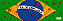 Adesivo Horizontal Brasil Estrelado - 30cm x 10cm - Imagem 1