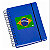 Adesivo Pequeno Brasil Estrelado - 6,5 x 9,0 - Imagem 3
