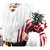 Boneco Papai Noel Enfeite de Natal Decoracao Natalina 25cm Listrado Vermelho 25cm - Imagem 4