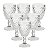 Jogo 06 Taças Agua Vinho Vidro Transparente 240ml Bico Diamante Mesa Posta Servir - Imagem 1