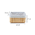 Conjunto 4 Caixa Cesto Retangular Bambu com Tecido Linho 24 28 32 37cm Casa Premium - Imagem 5