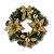 Guirlanda de Natal 30 cm Dourada Enfeite Natalino Porta Luxo Decoracao Premium - Imagem 1