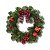 Guirlanda de Natal Laço Vermelho Luxo 30 cm Porta Decoração Natalina Premium - Imagem 1