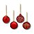 Kit 24 Bolas Natal Vermelho 6 cm Para Árvore Enfeite Natalino Decoração Premium - Imagem 2