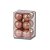 Kit 12 Bolas Natal Rose Glitter 4cm Para Árvore Enfeite Natalino Decoração Premium - Imagem 1