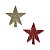 Estrela Ponteira Arvore Natal 21cm Brilho Enfeite Natalino Decoração Premium - Imagem 1