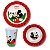 Jogo Refeição Infantil Melamina Mickey Disney 3 Peças Copo Prato Tigela Completo - Imagem 1