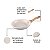 Frigideira Revestimento Cerâmica Antiaderente Fundo Indução 24cm Bege Resistente Cozinha Premium - Imagem 3