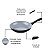 Frigideira Revestimento Cerâmica Antiaderente Fundo Indução 24cm Preto Resistente Cozinha Premium - Imagem 3
