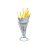 Suporte Cone para Servir Batata Frita e Petiscos Fackelmann em Metal Cromado - Imagem 1