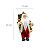 Boneco Papai Noel Vermelho Casaco Xadrez Verde 30cm Enfeite Natalino Premium Decoração Natal - Imagem 6