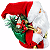 Boneco Papai Noel Vermelho Tradicional Saco Presentes Verde 30cm Enfeite Natalino Luxo Decoração Natal - Imagem 5