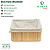 Caixa Cesto Organizador em Bambu Natural Tecido Linho e Corda 36x26x18cm Retangular Organização Casa - Imagem 2