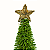 Mini Árvore Natal Pinheiro Verde Ponteira Estrela Dourada 18cm Enfeite Natalino Mesa Decoração Premium - Imagem 3