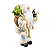 Boneco Papai Noel Casaco Creme Saco Presentes Detalhes Dourado 30cm Enfeite Natalino Premium Decoração - Imagem 3