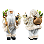 Boneco Papai Noel Casaco Creme Saco Presentes Detalhes Dourado 30cm Enfeite Natalino Premium Decoração - Imagem 1