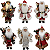Boneco Papai Noel Casaco 30cm Enfeite Natalino Luxo Decoração Premium - Imagem 1