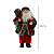 Boneco Papai Noel Casaco Xadrez Vichy Vermelho Amarração 30cm Enfeite Natal Decoracao - Imagem 7