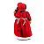 Boneco Mamãe Noel Vermelho Xadrez Cesto Presente 45cm Enfeite Natalino Premium Decoração Natal - Imagem 4