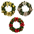 Guirlanda Decorada 36cm Porta Enfeite Natalino Premium Decoração Casa Natal - Imagem 1
