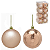 Conjunto 16 Bolas Para Arvore Natal 8cm Brilhante Relevo Fosco Enfeite Natalino Premium - Imagem 2